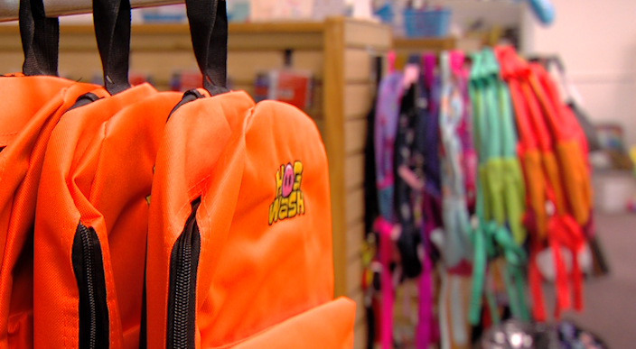 Backpacks at Sunshine supplies for teachers open house